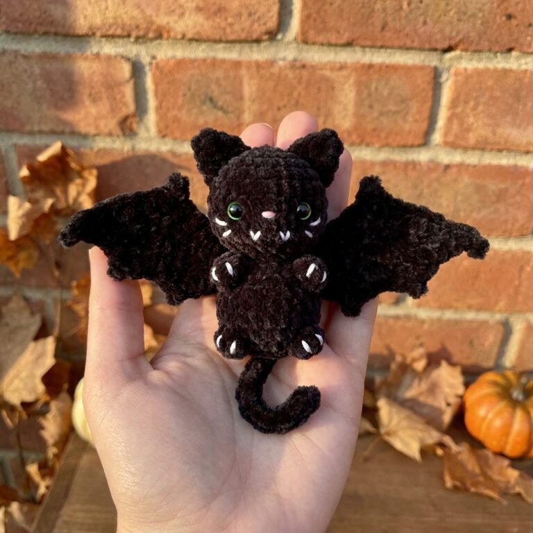 Materials and tools for crochet halloween amigurumi free pattern cat