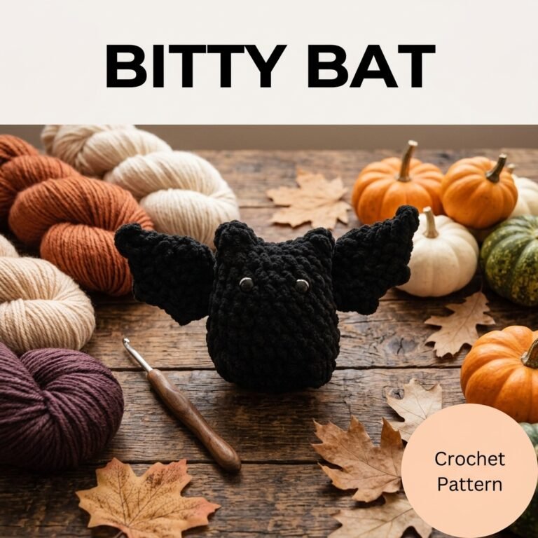 Free Halloween crochet patterns bat - easy beginner amigurumi tutorial
