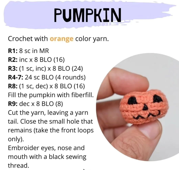 Crochet Halloween Patterns - Pumpkin