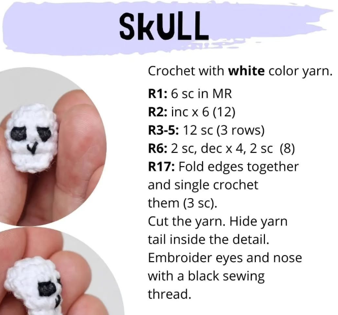 Crochet Halloween Patterns - Skull