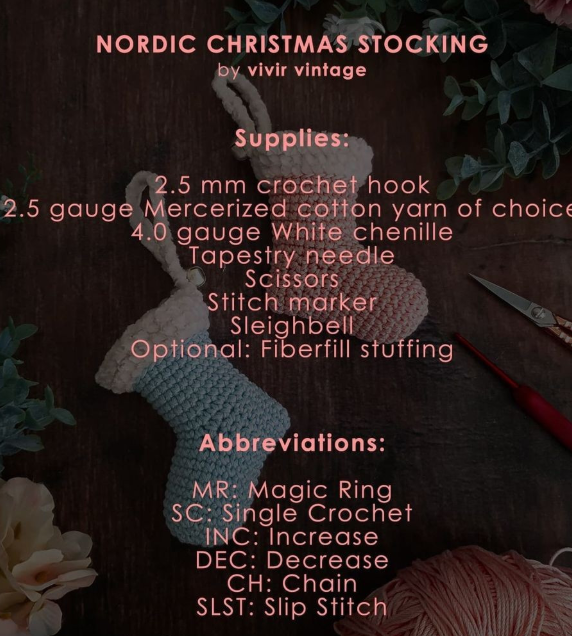 Baby Crochet Socks - Supplies List