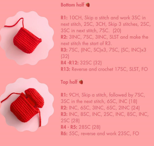 Free Pattern AirPod Case - Bottom & Top Half