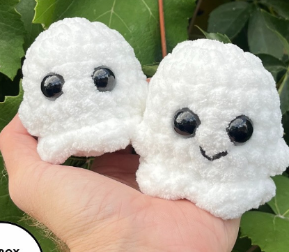 Crochet Halloween Ideas - Finished Ghost Plushie