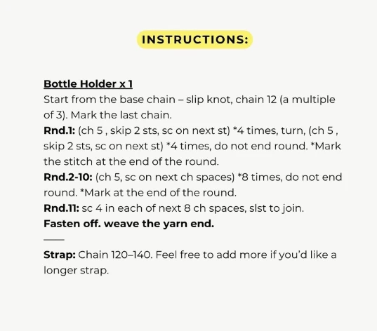 Crochet phone holder - written instructions