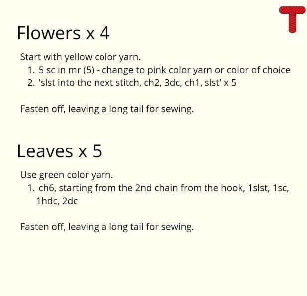 Crochet Small Flowers Free Pattern